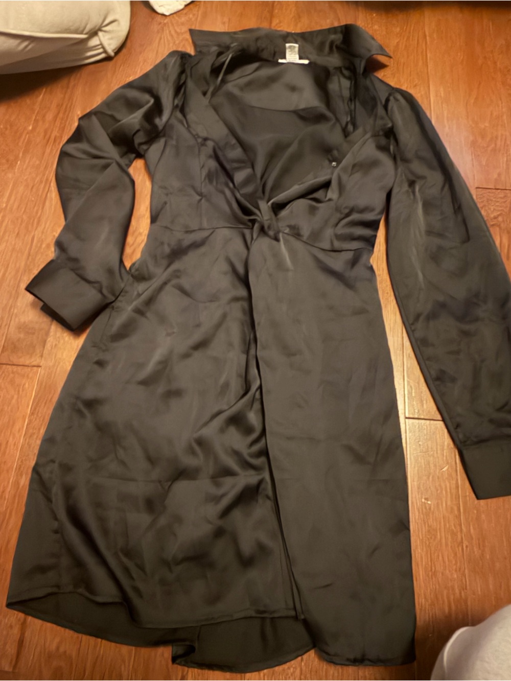 Sincerely Jules Black satin dress business